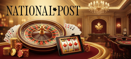 an image of the best online casinos in Canada and a nationalpost logo